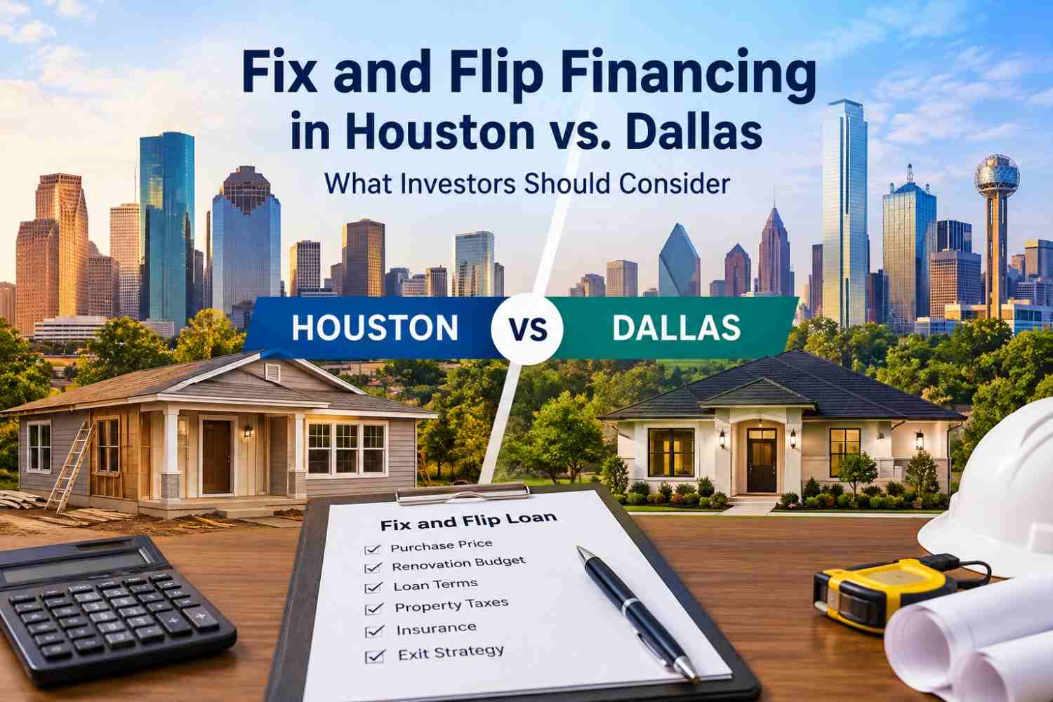 Fix and Flip Financing: Houston vs. Dallas